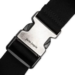 Palm Angels Classic Logo Fannypack - Black/White -Fashion Clothing Store Palm Angels Curved Logo Fannypack Black White PMNO004C99FAB0011001 05 15 22 Feature 7