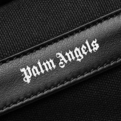 Palm Angels Classic Logo Fannypack - Black/White -Fashion Clothing Store Palm Angels Curved Logo Fannypack Black White PMNO004C99FAB0011001 05 15 22 Feature 8