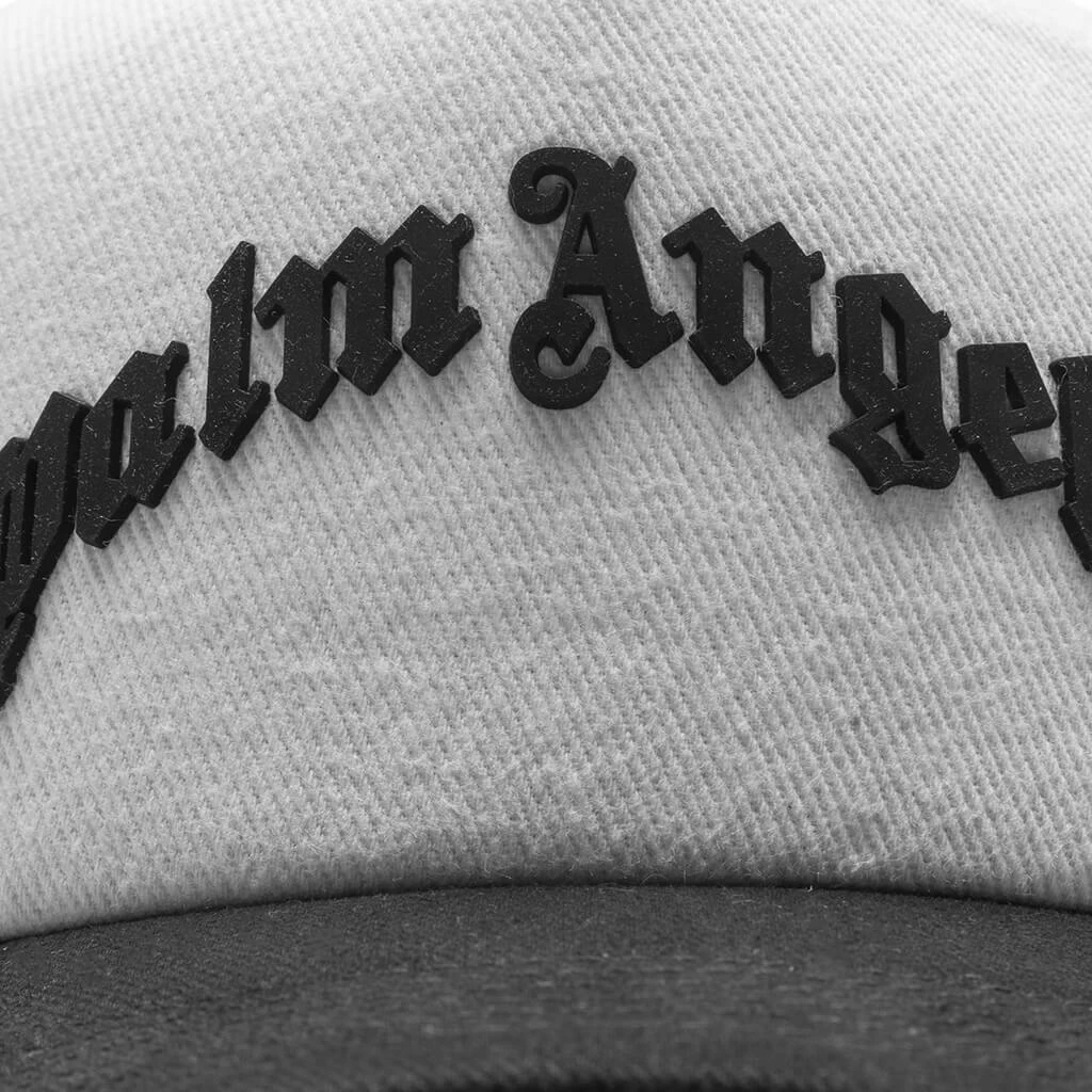 Palm Angels Curved Logo Mesh Cap - Black/Black 2 Palm Angels Curved Logo Mesh Cap - Black/Black - Image 2