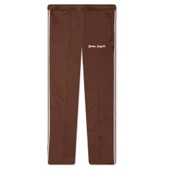 Palm Angels Thin Waist Slim Track Pants - Brown/Off-White