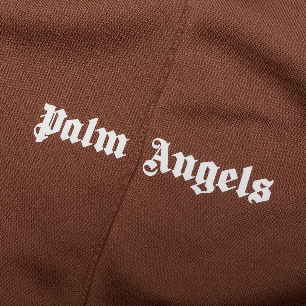 Palm Angels Thin Waist Slim Track Pants - Brown/Off-White 3 Palm Angels Thin Waist Slim Track Pants - Brown/Off-White - Image 3