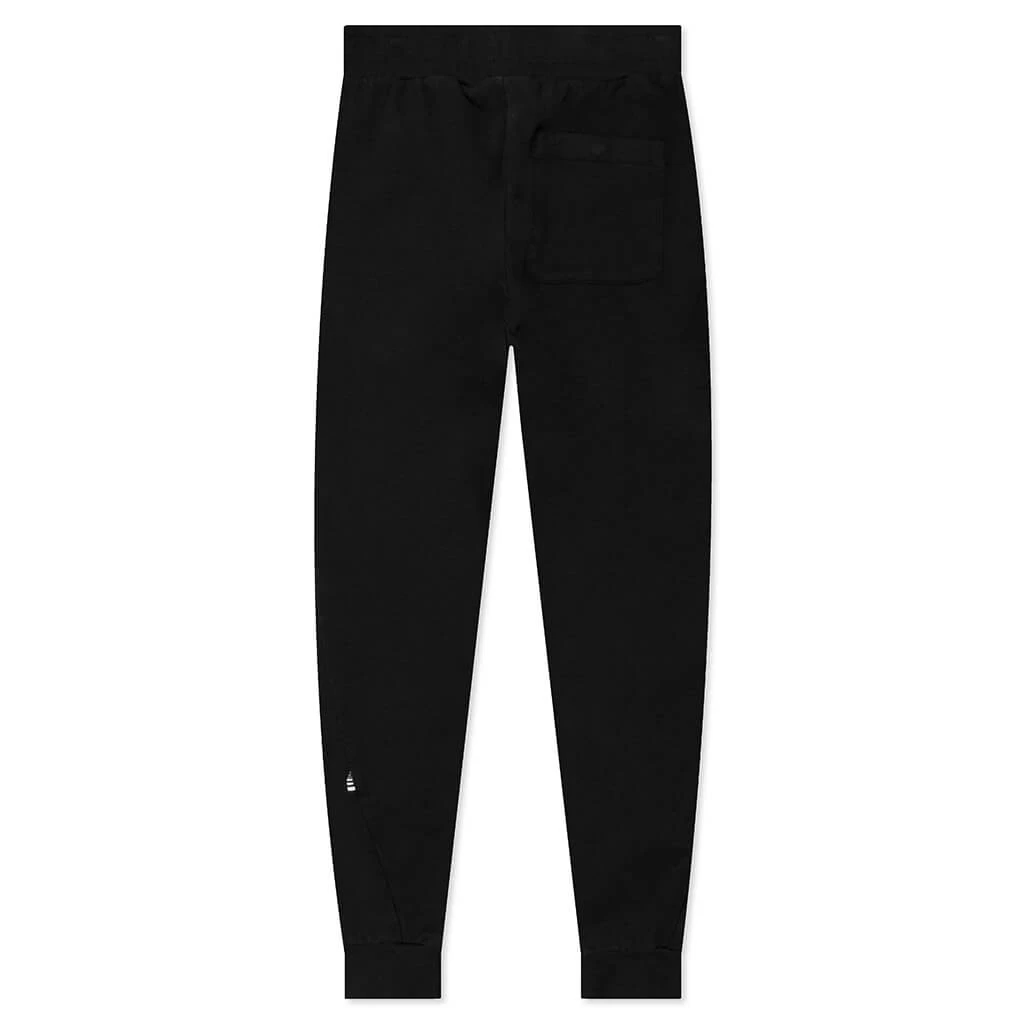 Garment Dyed Fleece Jogger - Black 2 Garment Dyed Fleece Jogger - Black - Image 2