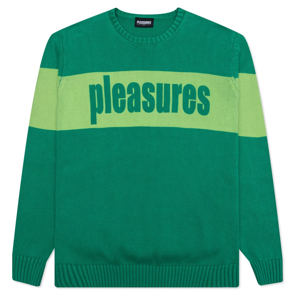 Pleasures Lighter Sweater - Green 1 Pleasures Lighter Sweater - Green