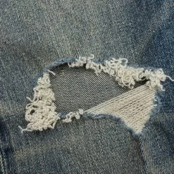 P001 - Mid Indigo Frayed Blowouts 6 P001 - Mid Indigo Frayed Blowouts -Fashion Clothing Store Purple Denim P001 Mid Indigo Frayed Blowouts P001 MIFB222 08 20 22 Feature DV 2