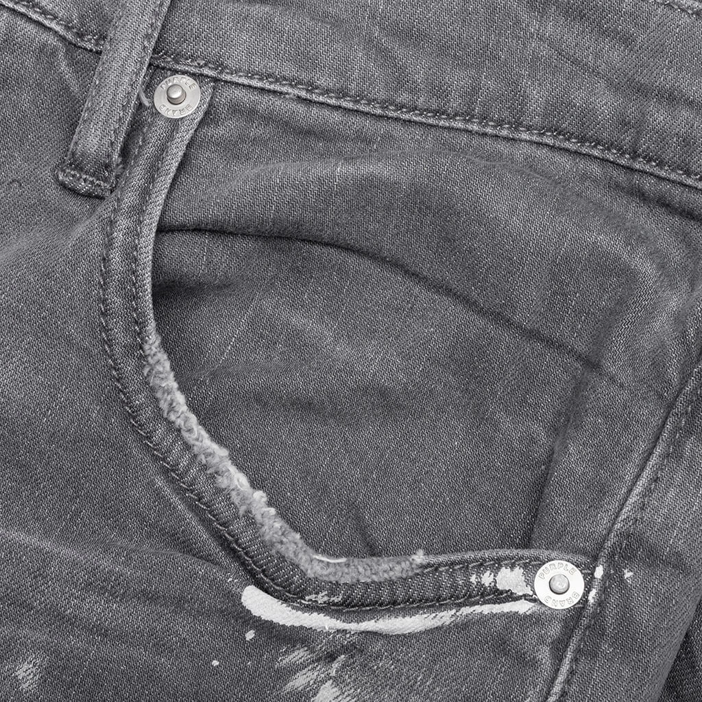 P001 - Worn Grey Knee Slit 3 P001 - Worn Grey Knee Slit - Image 3