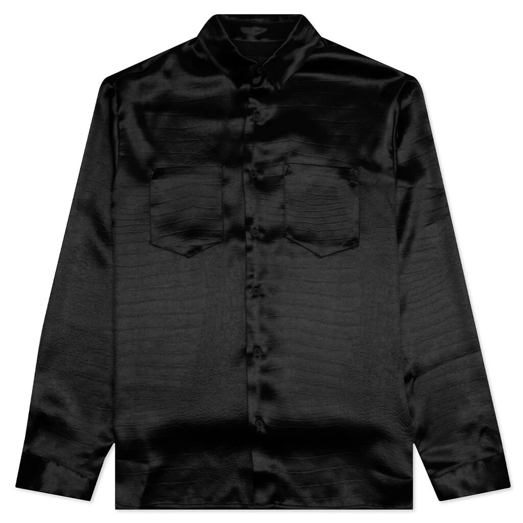 Malcom Shirt - Black Crocodile 1 Malcom Shirt - Black Crocodile