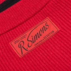 Raf Simons Big Ribbed Knit Cardigan With Fabric Lining - Red -Fashion Clothing Store Raf Simons Big Ribbed Knit Cardigan With Fabric Lining Red 212 844 50002 0030 12 11 2021 01 6