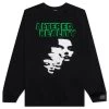 Raf Simons Destroyed Crewneck Sweater With Altered Reality Print - Black
