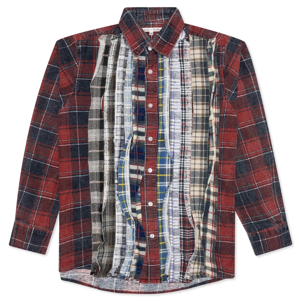 Rebuild By Flannel Shirt Ribbon Shirt - Red/Navy 1 Rebuild By Flannel Shirt Ribbon Shirt - Red/Navy