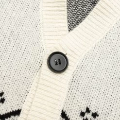 Rhude Bandana Stripe Cardigan - Creme/Black -Fashion Clothing Store Rhude Bandana Stripe Cardigan Creme Black RHSS22CA01037422 04 08 22 Feature 6