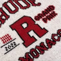 Rhude Grand Prix Cardigan - Creme/Black/Red -Fashion Clothing Store Rhude Grand Prix Cardigan Creme Black Red RHSS22CA020375070507 04 02 22 Feature 7