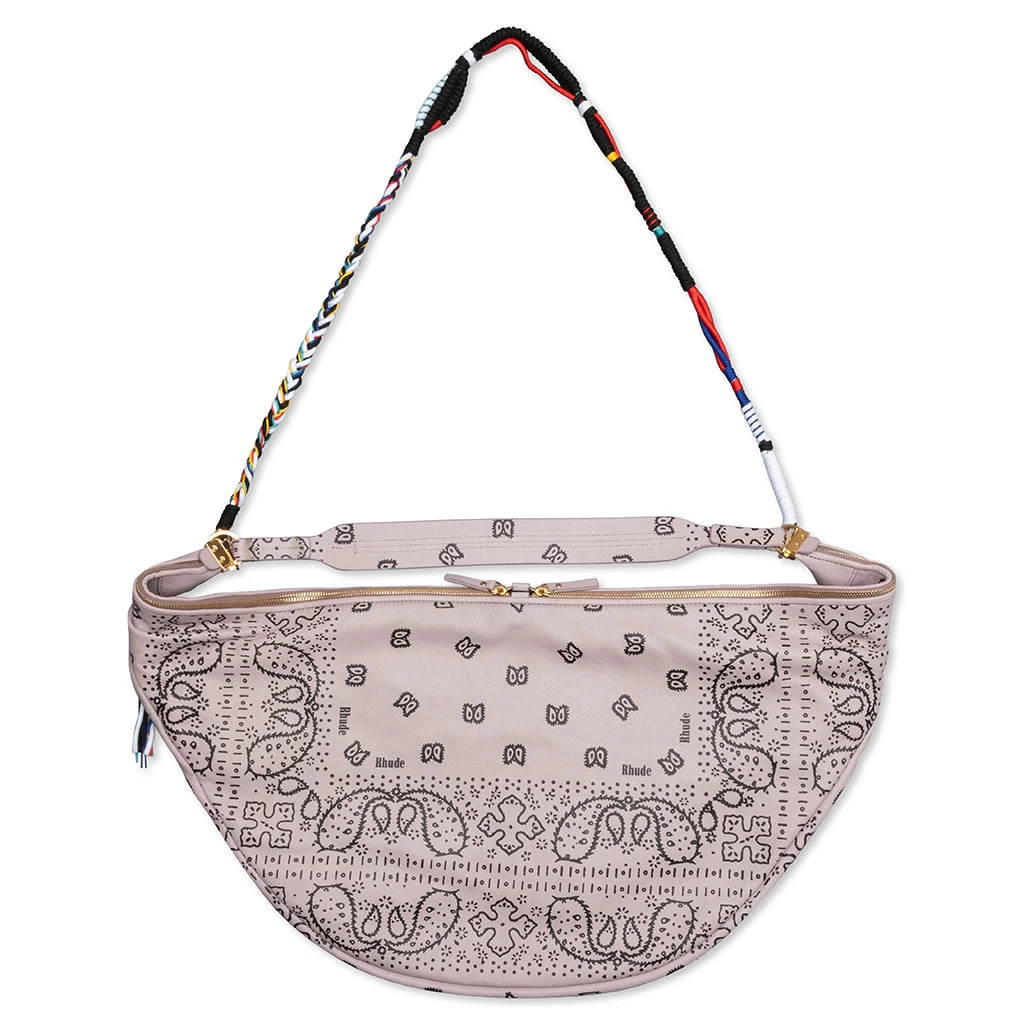 Rhude Leather Messenger Bag - Mauve/Black 2 Rhude Leather Messenger Bag - Mauve/Black - Image 2