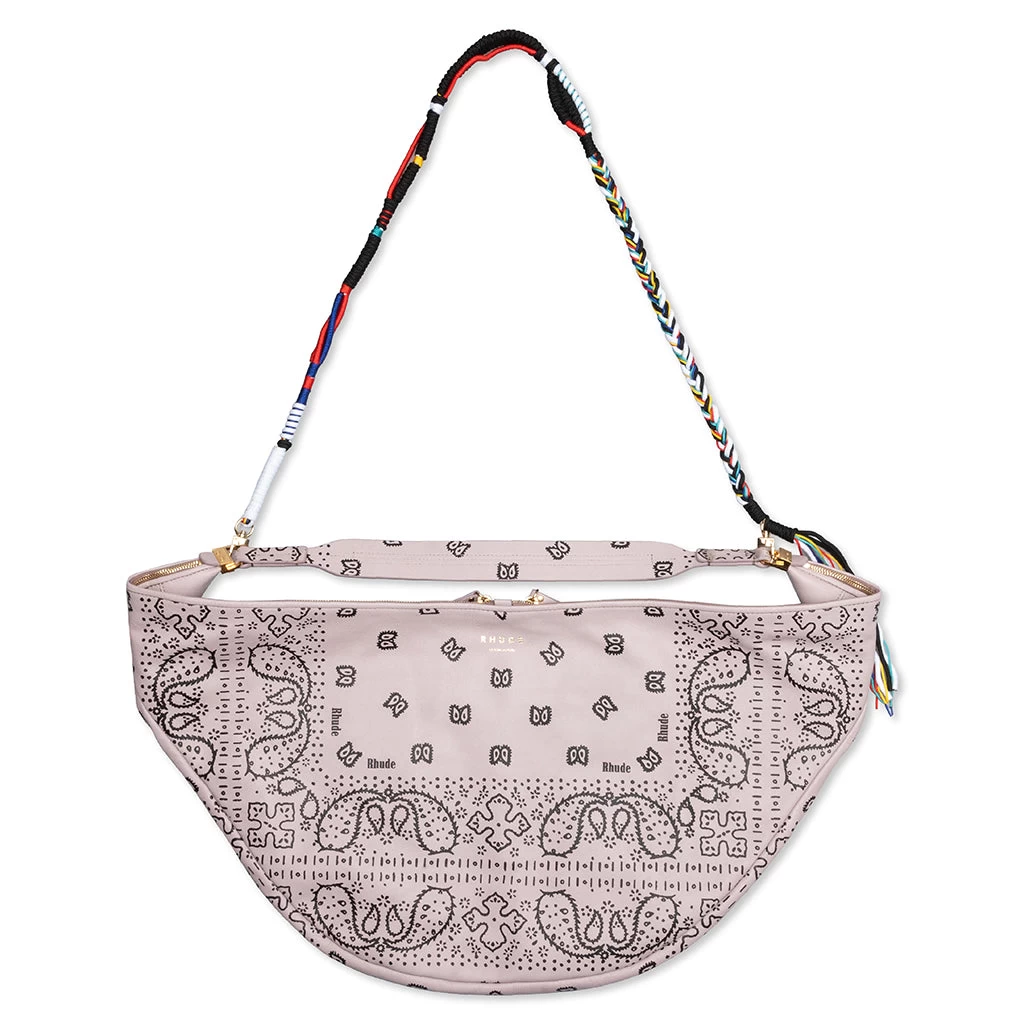 Rhude Leather Messenger Bag - Mauve/Black 1 Rhude Leather Messenger Bag - Mauve/Black