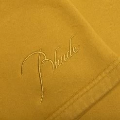 Rhude Sweatshort - Mustard -Fashion Clothing Store Rhude Sweatshort Mustard RHFW22SH070121210121 09 13 22 Feature VR 5