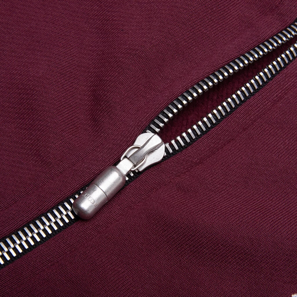 Rhude Zip Up Hoodie - Bordeux 3 Rhude Zip Up Hoodie - Bordeux - Image 3
