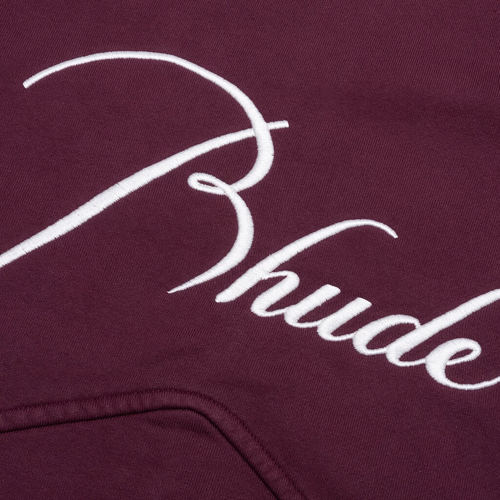 Rhude Zip Up Hoodie - Bordeux 4 Rhude Zip Up Hoodie - Bordeux - Image 4