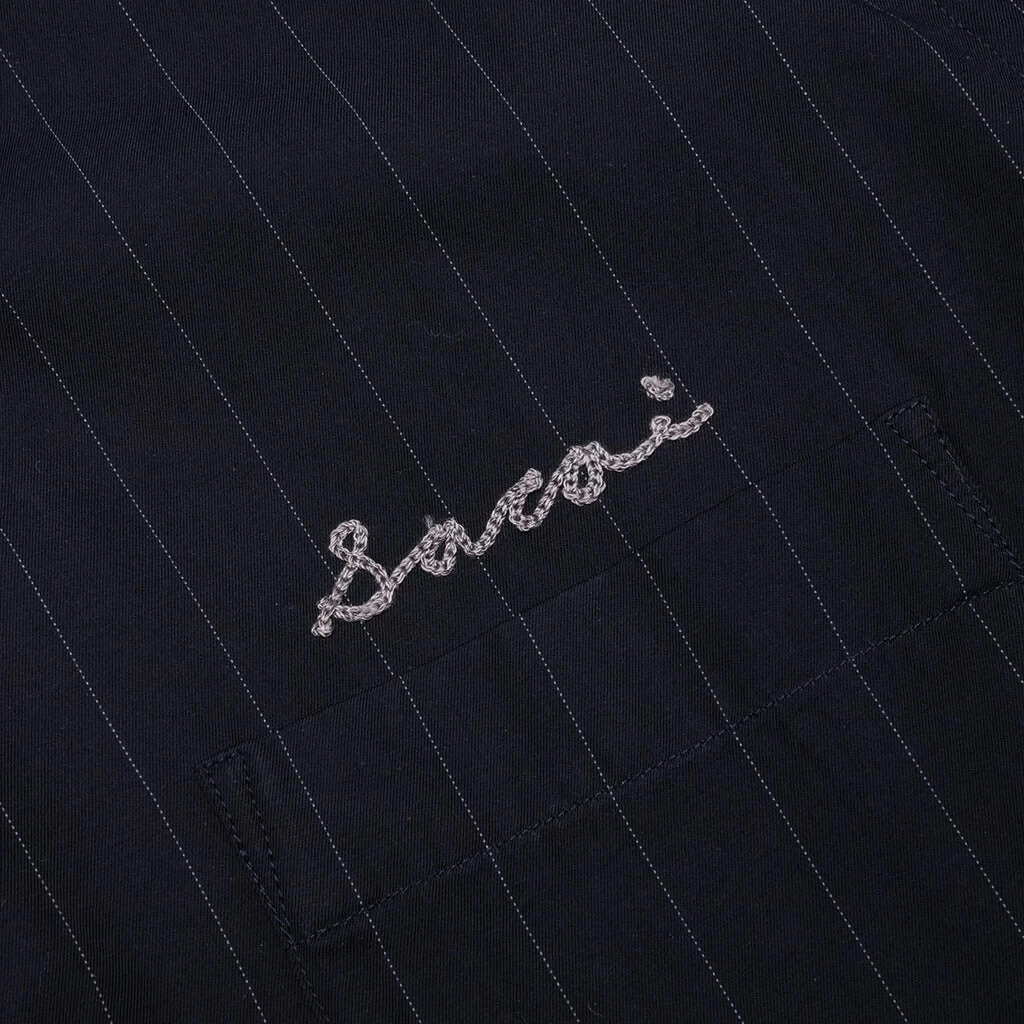 Sacai Chalk Stripe Shirt - Navy 4 Sacai Chalk Stripe Shirt - Navy - Image 4