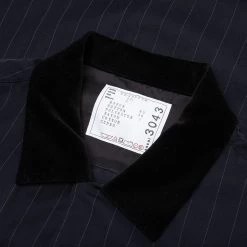 Sacai Chalk Stripe Shirt - Navy 6 Sacai Chalk Stripe Shirt - Navy -Fashion Clothing Store Sacai Chalk Stripe Shirt Navy 23 03043M 04 08 23 Feature KN 6