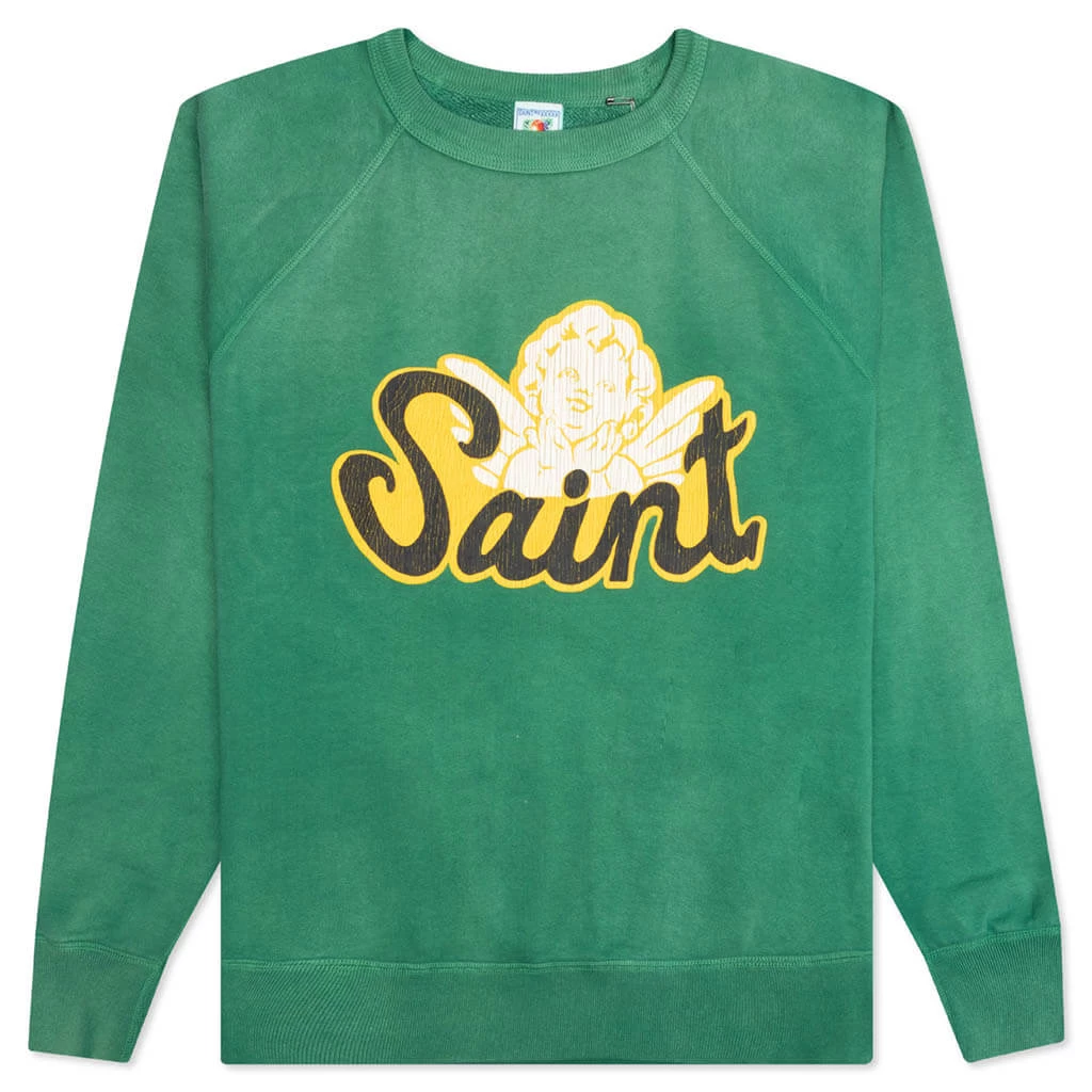 Saint Angel Crew Sweater - Green 1 Saint Angel Crew Sweater - Green