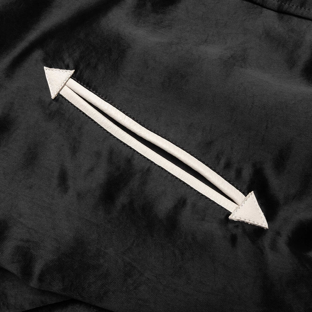 Amiri Satin Cropped Varsity Jacket - Black 5 Amiri Satin Cropped Varsity Jacket - Black - Image 5