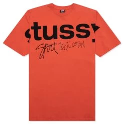 Stussy Sport 100% Pigment Dyed Tee - Tomato