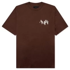 Amiri Staggered Logo Tee - Potting Soil