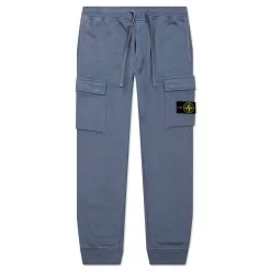 Stone Island Brushed Cargo Fleece Pants - Avio Blue