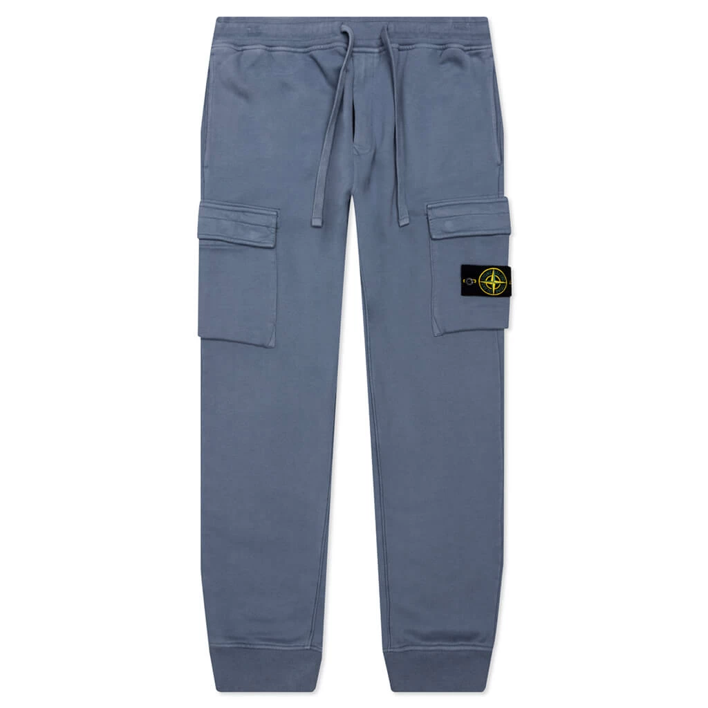 Stone Island Brushed Cargo Fleece Pants - Avio Blue 1 Stone Island Brushed Cargo Fleece Pants - Avio Blue