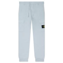 Stone Island Brushed Cargo Fleece Pants - Pearl Grey