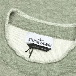 Stone Island Crewneck Knit Sweater - Sage Green -Fashion Clothing Store Stone Island Crewneck Knit Sweater Sage Green MO7715543C1 V0055 01 15 23 Feature KN 8