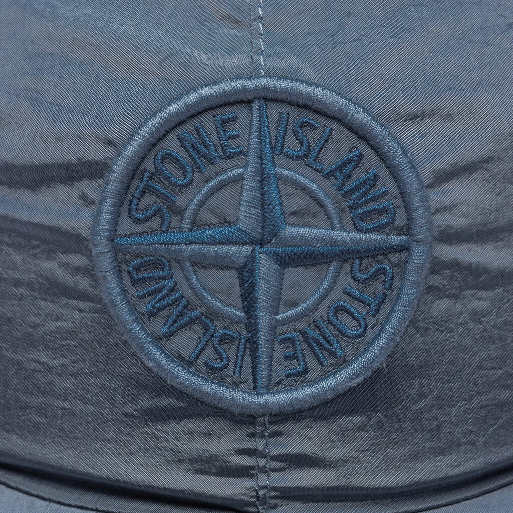 Stone Island Econyl Regenerated Nylon 6-Panel Cap - Mid Blue 2 Stone Island Econyl Regenerated Nylon 6-Panel Cap - Mid Blue - Image 2