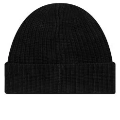 Stone Island Ribbed Geelong Wool Beanie - Black -Fashion Clothing Store Stone Island Ribbed Geelong Wool Beanie Black MO7715N10B5 V0029 01 15 23 Feature VR 4