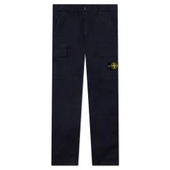 Stone Island Stretch Gabardine Trousers - Navy Blue