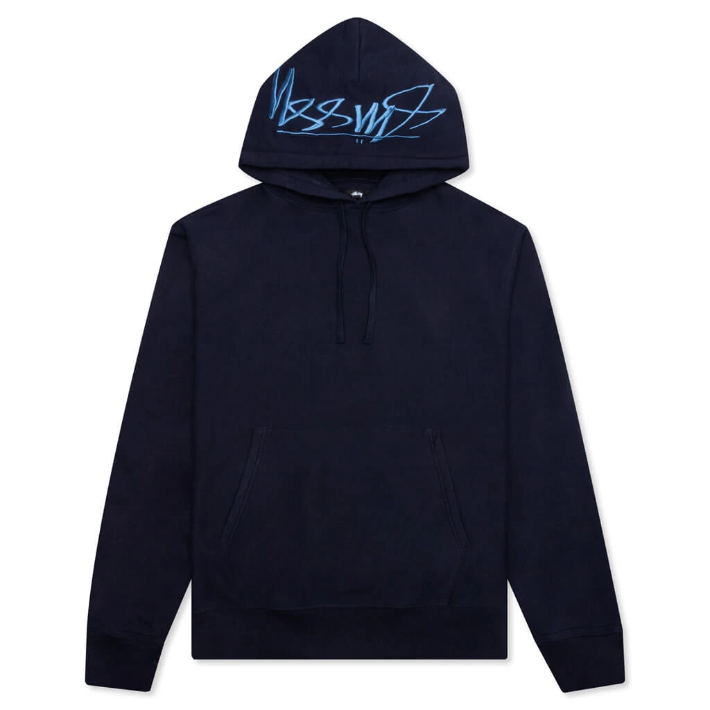 Stussy Back Hood Applique Hood - Navy 1 Stussy Back Hood Applique Hood - Navy