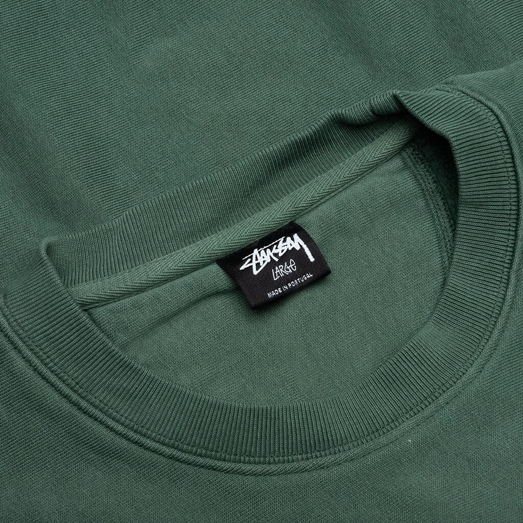 Basic Stussy Pigment Dyed Crew - Forest 3 Basic Stussy Pigment Dyed Crew - Forest - Image 3