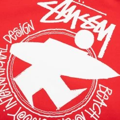 Stussy Beach Roots Hoodie - Red -Fashion Clothing Store Stussy Beach Roots Hoodie Red 1924800 REDD 06 28 22 Feature JAYLEEN 7