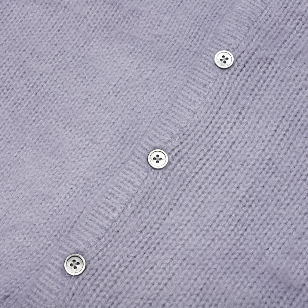 Stussy Brushed Cardigan - Lavender 4 Stussy Brushed Cardigan - Lavender - Image 4