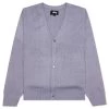 Stussy Brushed Cardigan - Lavender
