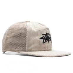 Stussy Corduroy Trucker Cap - Cream -Fashion Clothing Store Stussy Corduroy Trucker Cap Cream 1311068 02 18 23 Feature DV 4