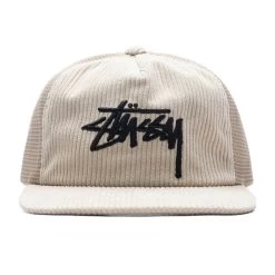 Stussy Corduroy Trucker Cap - Cream