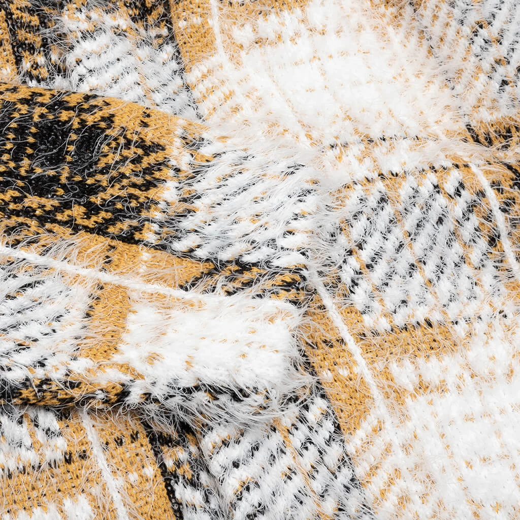 Stussy Hairy Plaid Cardigan - Gold 5 Stussy Hairy Plaid Cardigan - Gold - Image 5