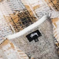 Stussy Hairy Plaid Cardigan - Gold 7 Stussy Hairy Plaid Cardigan - Gold -Fashion Clothing Store Stussy Hairy Plaid Cardigan Gold 117169 02 11 23 Feature KN 8