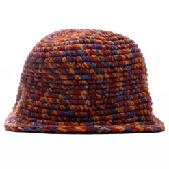 Stussy Melange Yarn Knit Bucket Hat - Orange