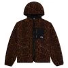 Stussy Snake Jacquard Sherpa Jacket - Brown