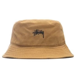 Stussy Stock Canvas Bucket Hat - Bronze