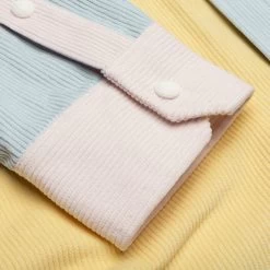 Funmix Corduroy 4Bar Shirt Jacket - Light Green -Fashion Clothing Store Thom Browne Funmix Corduroy 4Bar Shirt Jacket Light Green MJO172F F0220 330 06 18 23 Feature KN 7