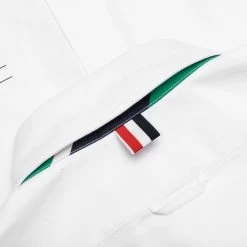 Straight Fit W/ Trompe L'oeil Silk Tie Shirt - White 9 Straight Fit W/ Trompe L'oeil Silk Tie Shirt - White -Fashion Clothing Store Thom Browne Straight Fit w Trompe L oeil Silk Tie Shirt White MWL377A 06177 100 04 30 23 Feature KN 6