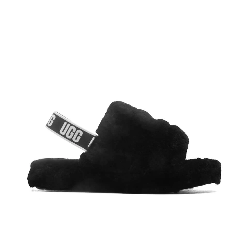 Ugg Kids Fluff Yeah Slide - Black 1 Ugg Kids Fluff Yeah Slide - Black