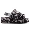 Ugg Women's Fluff Yeah Slide Panther Print - Stormy Grey