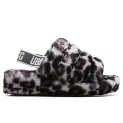 Ugg Women's Fluff Yeah Slide Panther Print - Stormy Grey